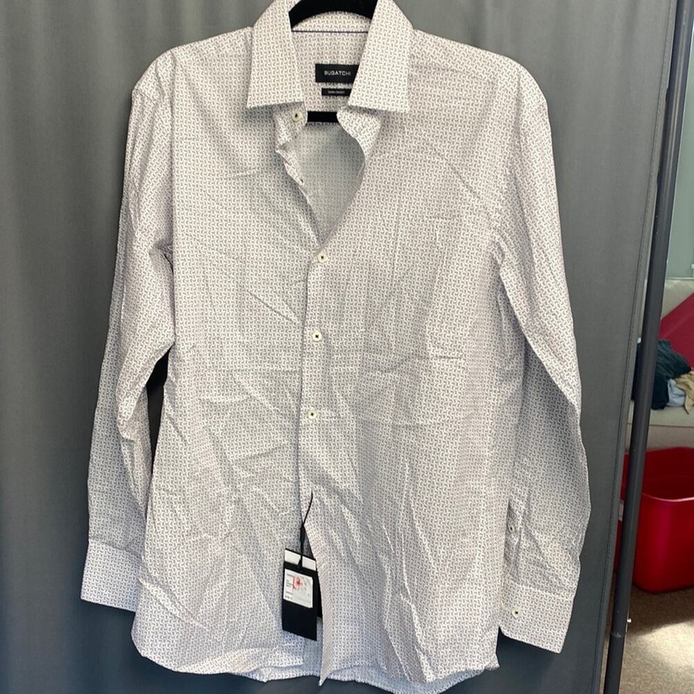 Bugatchi
Men's White 8-way Stretch Comfort Stretch Performance size 15 (b34.5)